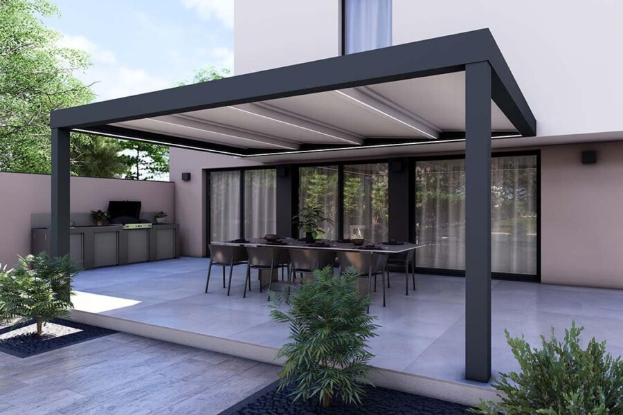 Pergola toiture plate Concept Alu