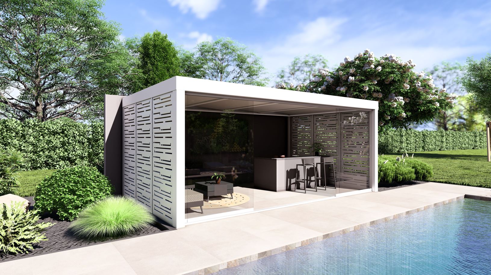 Pool House LA Pergola Concept Alu