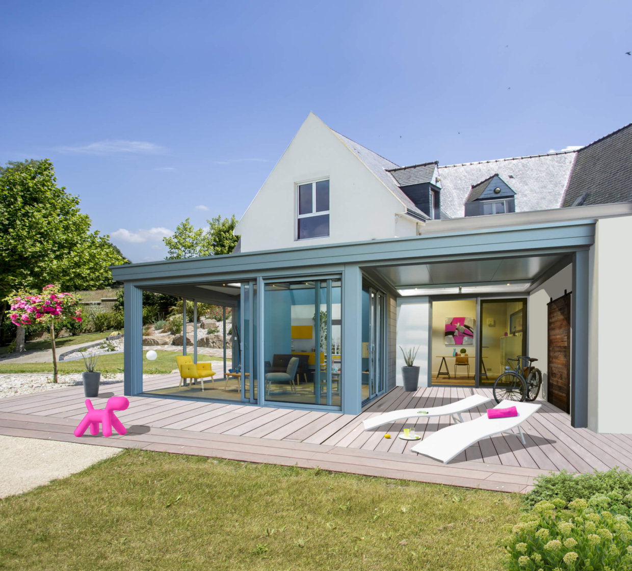 Véranda pergola, extension pergola Extanxia Duo Concept Alu