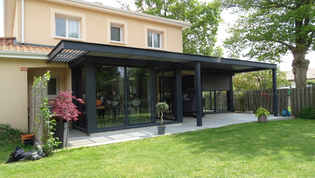 Véranda ou extension avec pergola Concept Alu