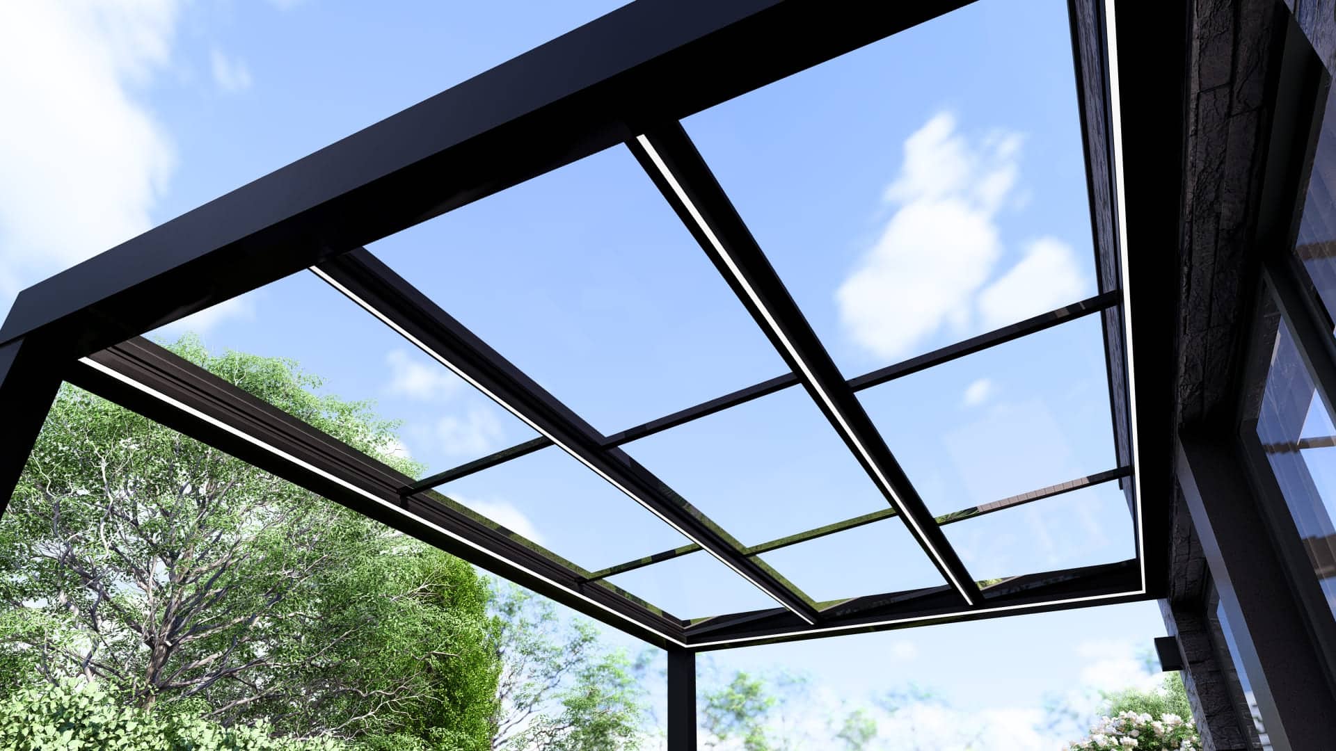 LA Pergola toiture vitrée Concept Alu